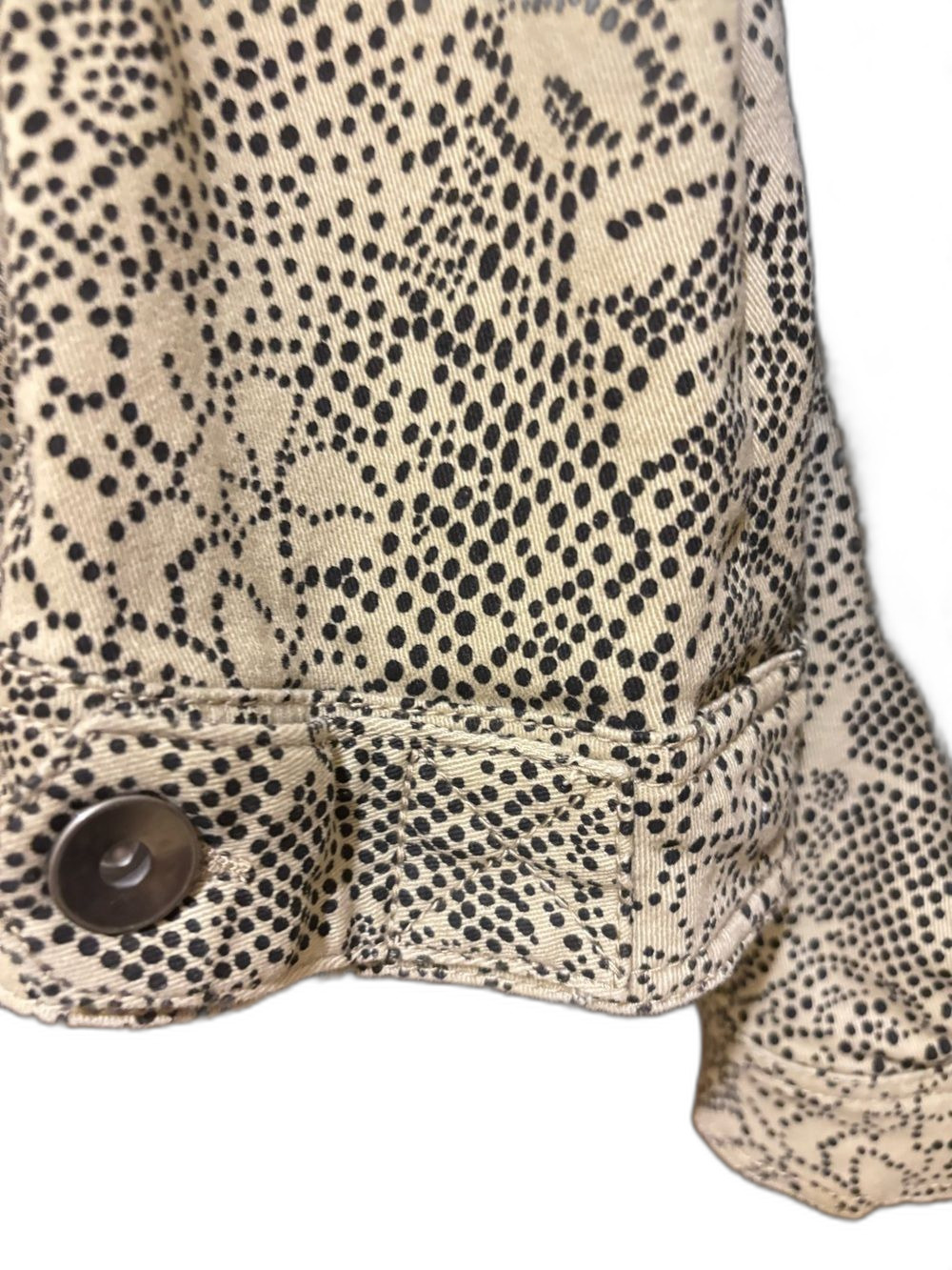 Christopher & Banks Beige and Gray Printed Button-Front Jacket. Size L - Picture 4 of 7